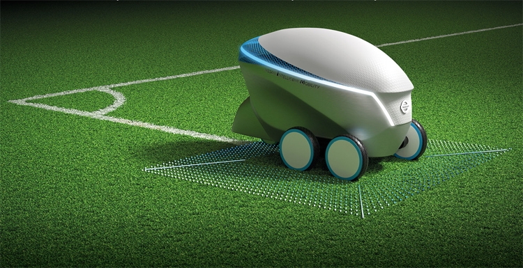 Photo of Робот Nissan Pitch-R с автопилотом рисует футбольные поля»