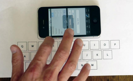 Photo of Студент создал виртуальную клавиатуру для iPhone на бумаге