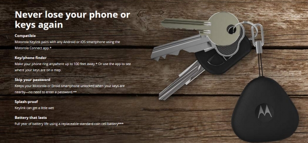 Photo of Брелок Motorola Keylink поможет найти потерявшийся смартфон или ключи»